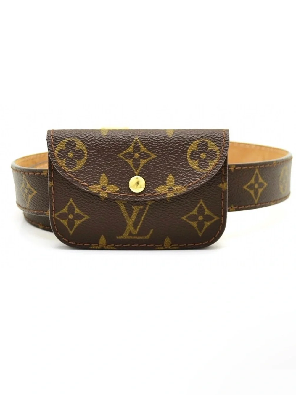 Authentic Louis Vuitton Ceinture Monogram Pochette Belt / Bum Bag
